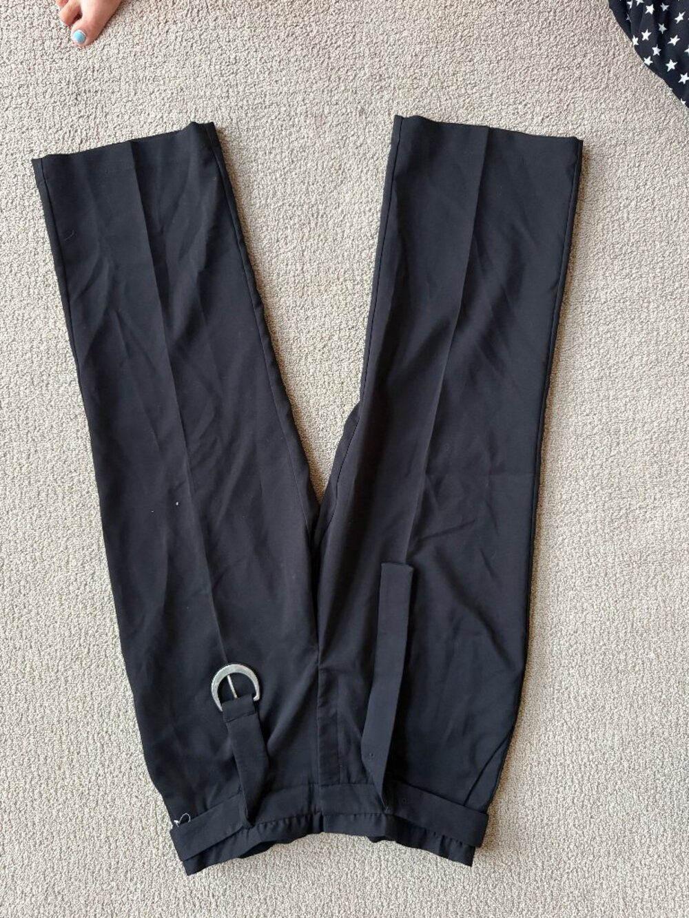 NWT Mango Black Belted Trouser Pants Size 12